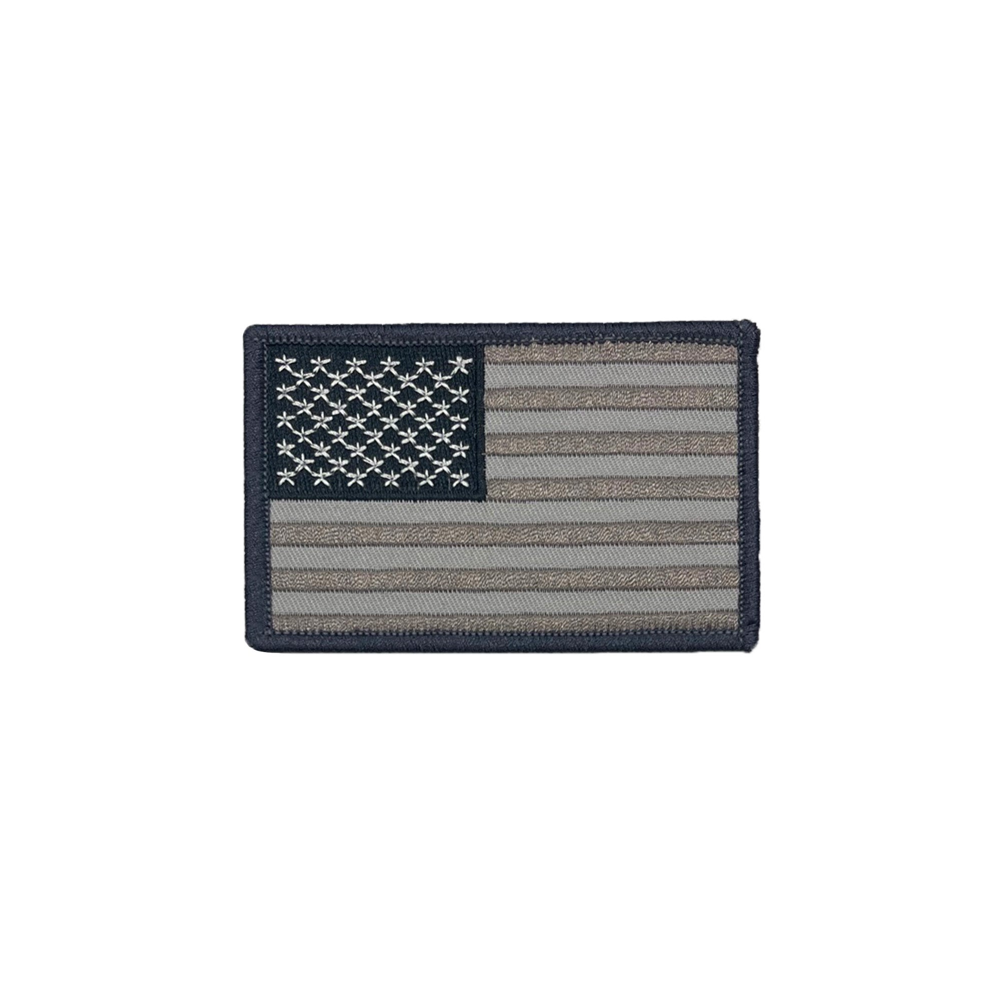 Grey American Flag Patch